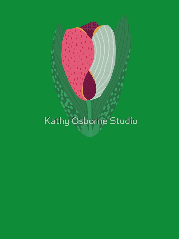 Pretty Abstract Tulip Pattern by Kathy Osborne Studio