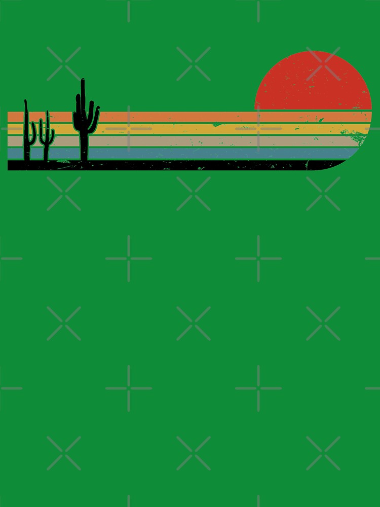 Retro Vintage Desert Saguaro Cactus by designandclouds