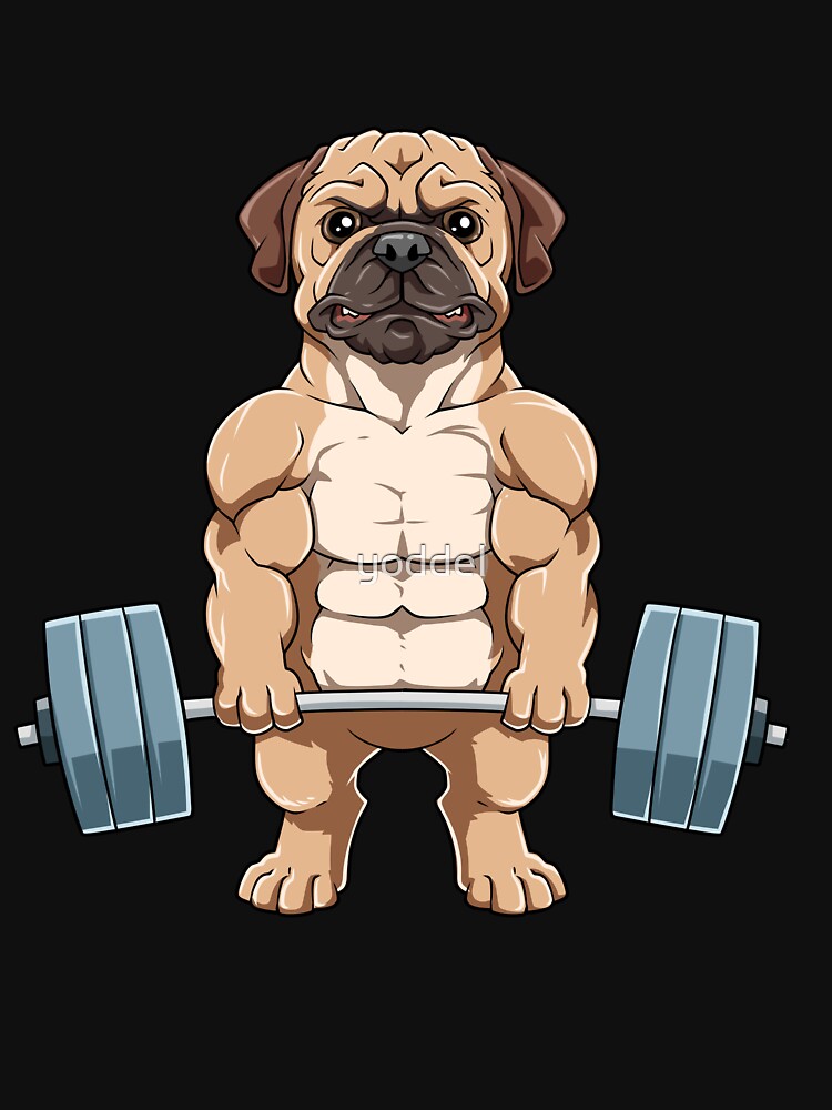 Pug Fitness Muscles Workout Weight by yoddel
