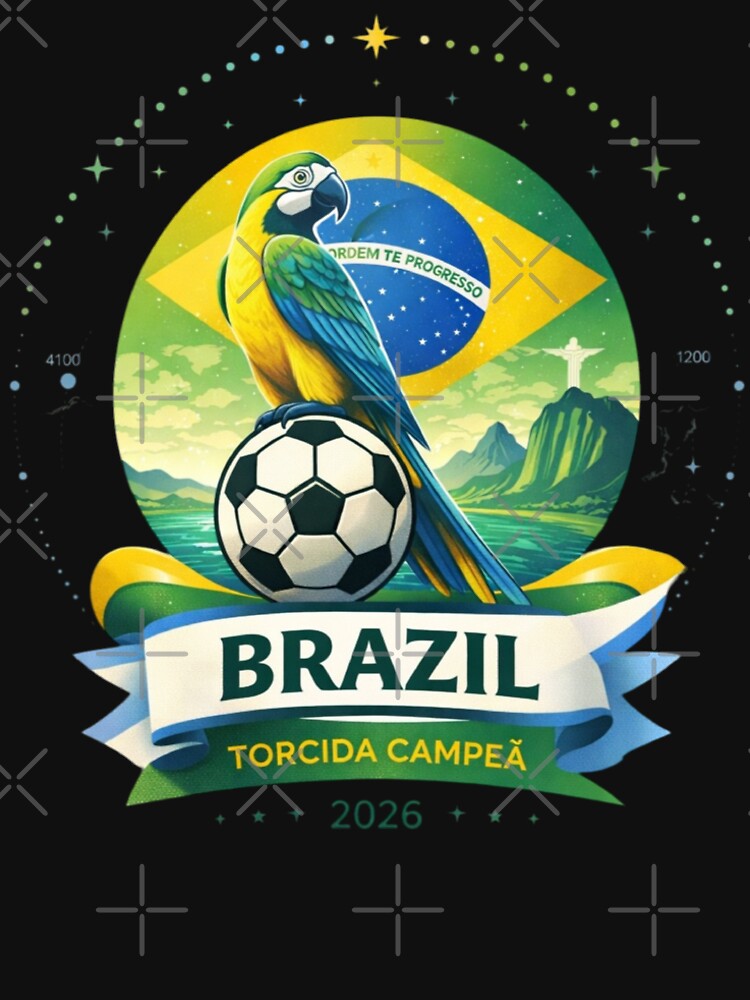 Brazil Football Fans 2026 – Torcida Campeã Parrot Soccer Design by Inner Flame Studio