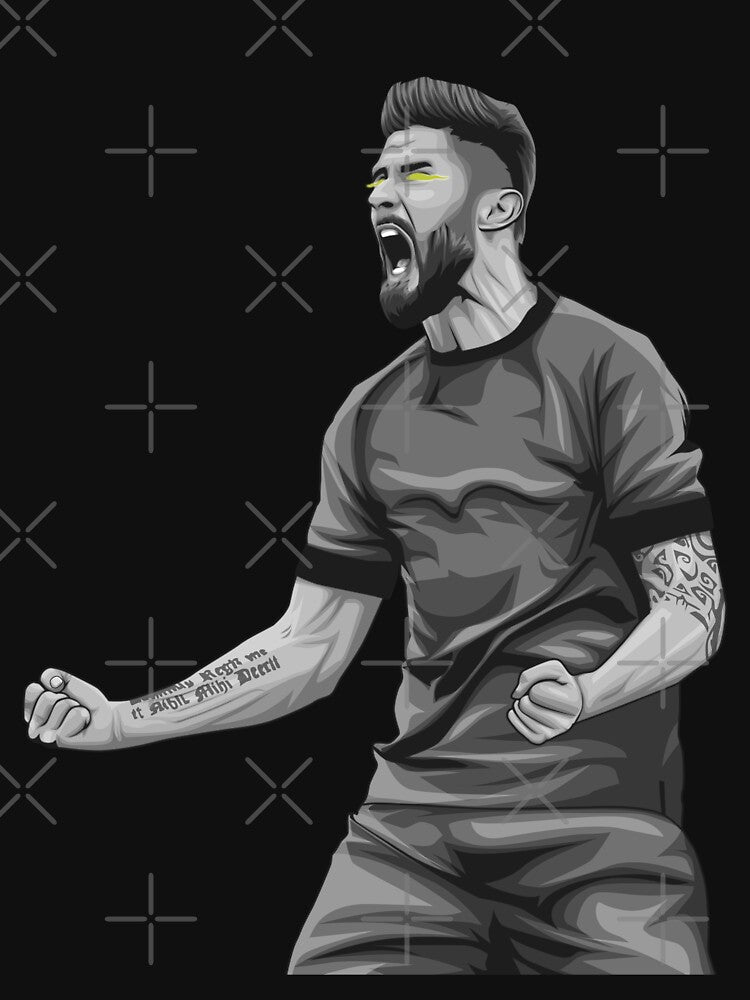 Olivier Giroud Black and White Version. by Aldduardo