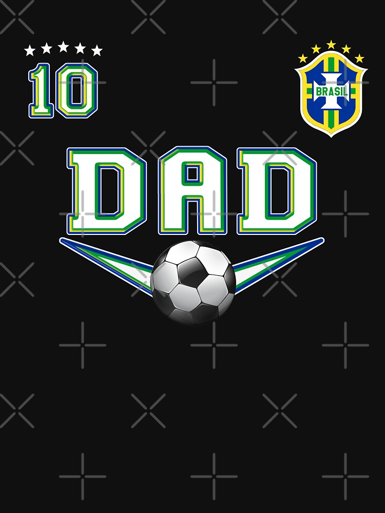 Soccer Dad Brasil Brazil Design with number 10 - Original Sports Apparel by fermo