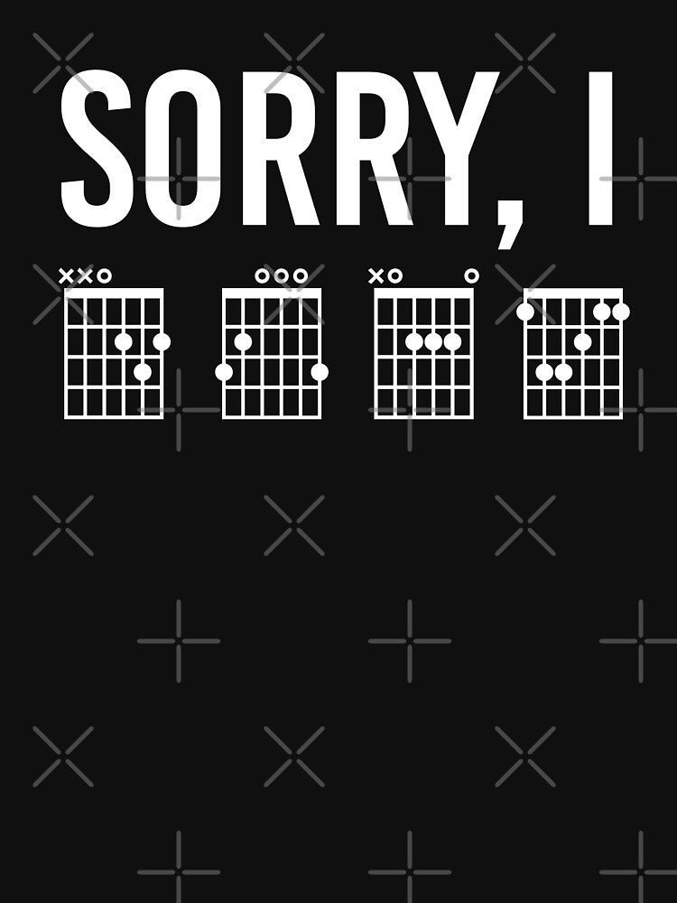 Sorry I DGAF Funny guitar chords hidden message | Funny guitar music gifts by Violet Treasures
