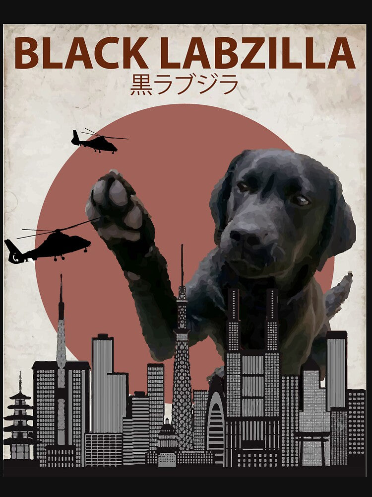 Black Labzilla - Giant Labrador Retriever Lab Dog Monster by Animalzilla