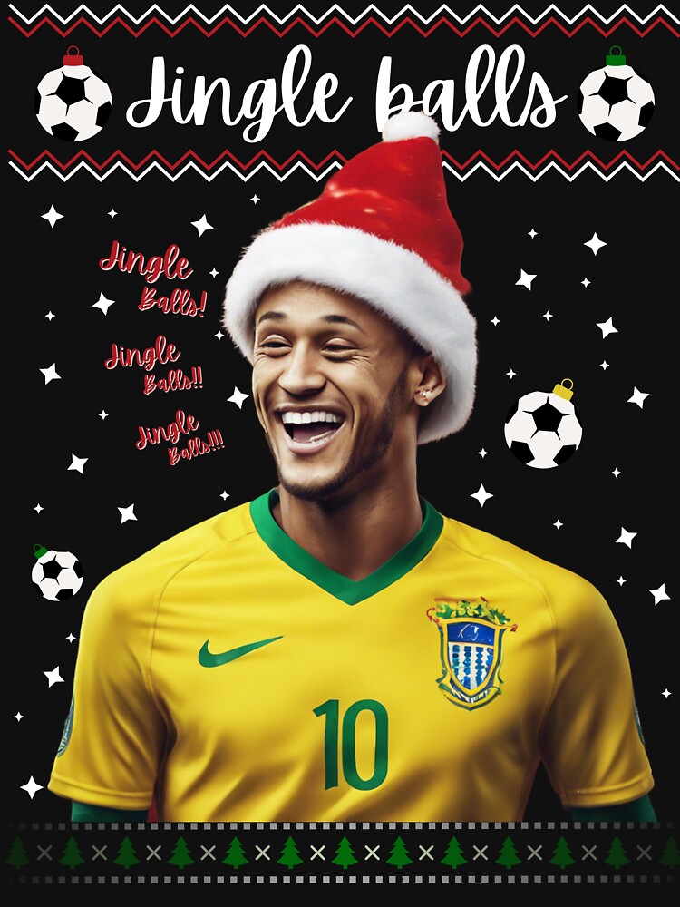 Jingle Balls Christmas Football Fan Art with Santa Neymar by SportMote