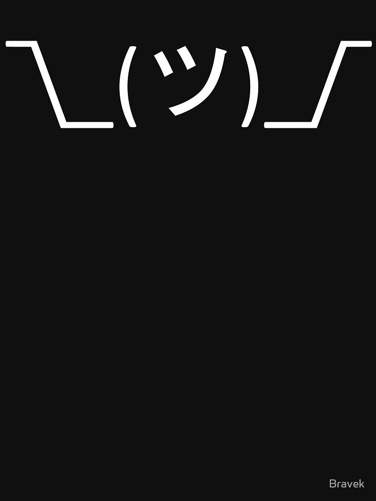 Shrug Emoticon - White by Bravek