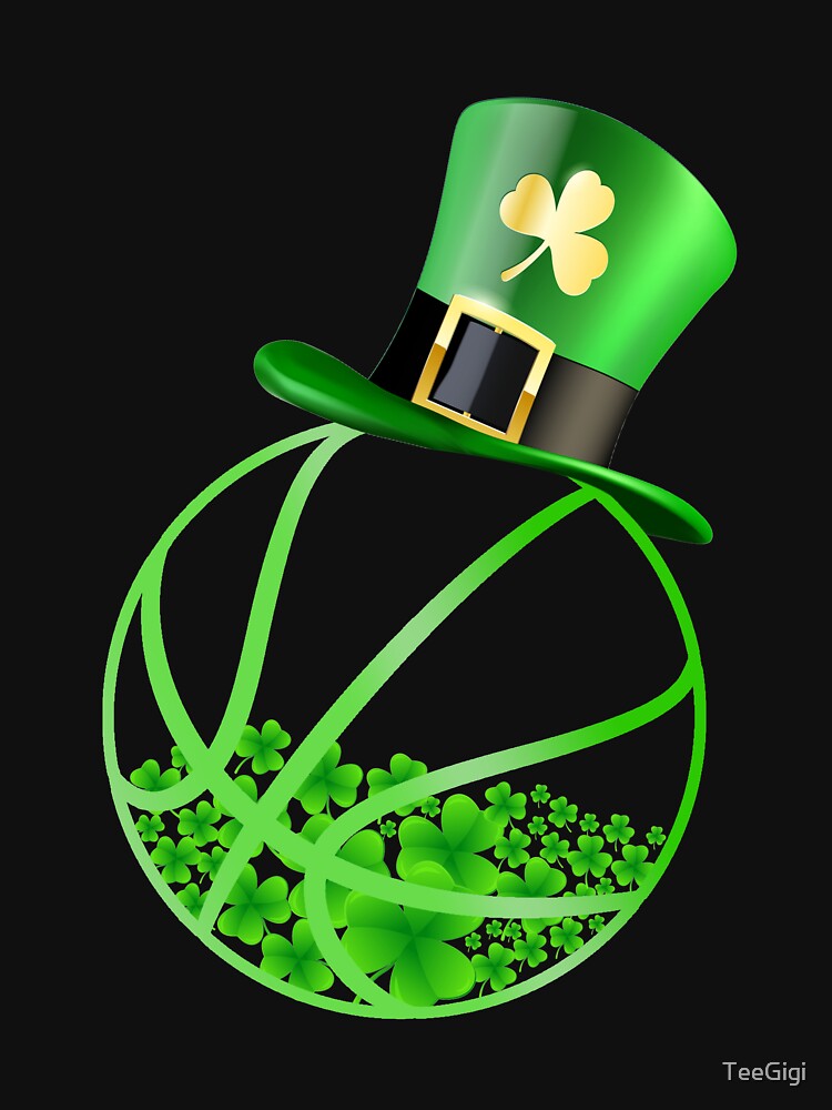 Basketball Shamrock St.Patrick's Day T-shirt by TeeGigi