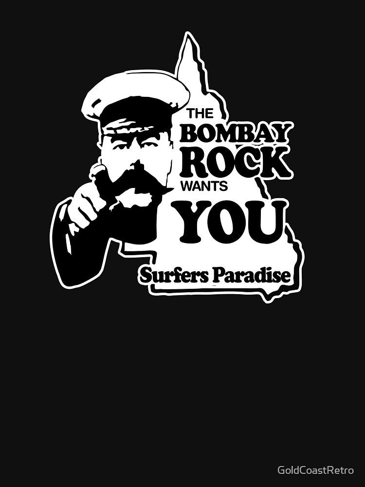 Bombay Rock (solid white) by GoldCoastRetro