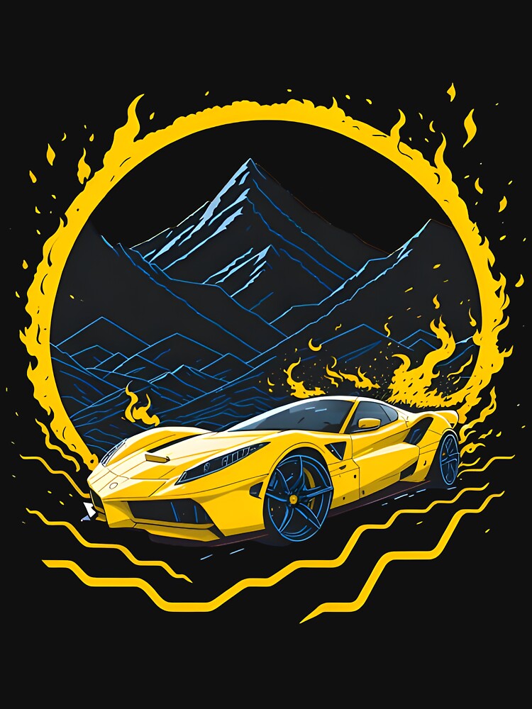 Yellow Lamborgini Going Through Fires by hassanjnoub
