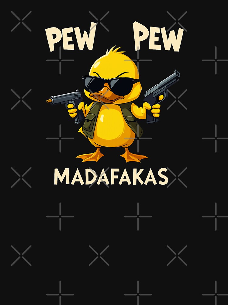 Pew Pew Madafakas Crazy Chicken by TeeJungleStudio