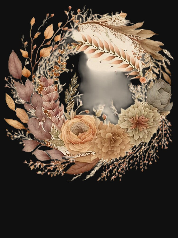 Boho Inspired Floral Print T-Shirt by iDezine GD