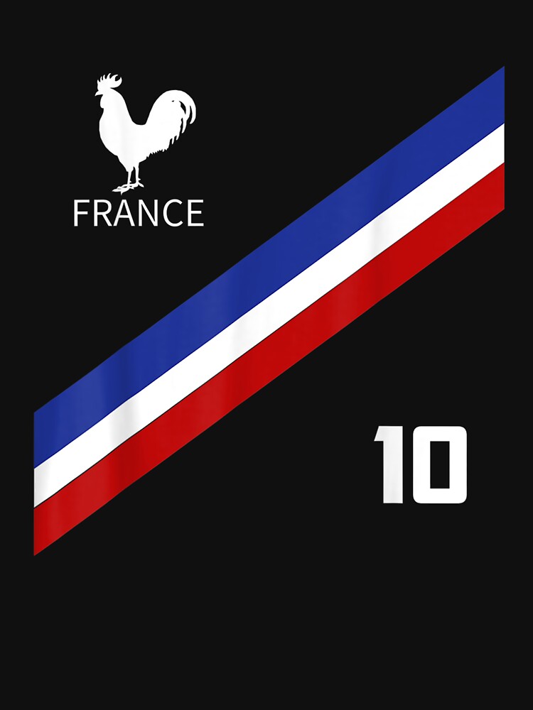 France Jersey Number Ten Soccer French Futbol Club T-Shirt by Bobby-Bancel