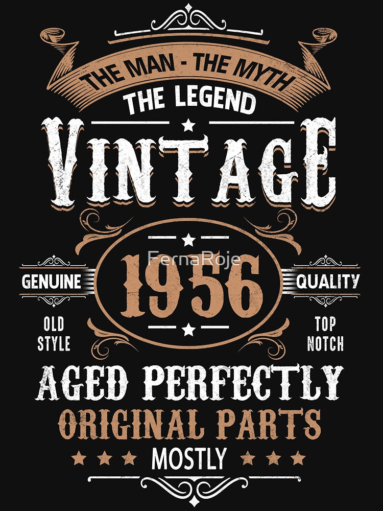 70th Birthday Vintage 1956 Man Myth Legend Retro Birthday Gift by FernaRoje
