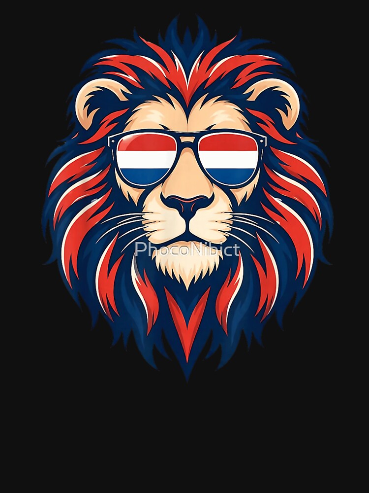 Netherlands Dutch Lion Flag Sunglasses Orange Patriotic Netherlands Football Fan Graphic by PhocoNibict