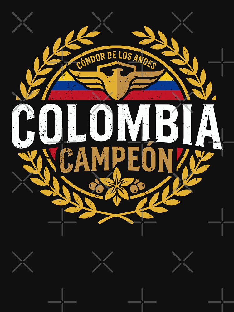 Colombia Campeon Soccer Champion Laurel Crest by crouchingpixel