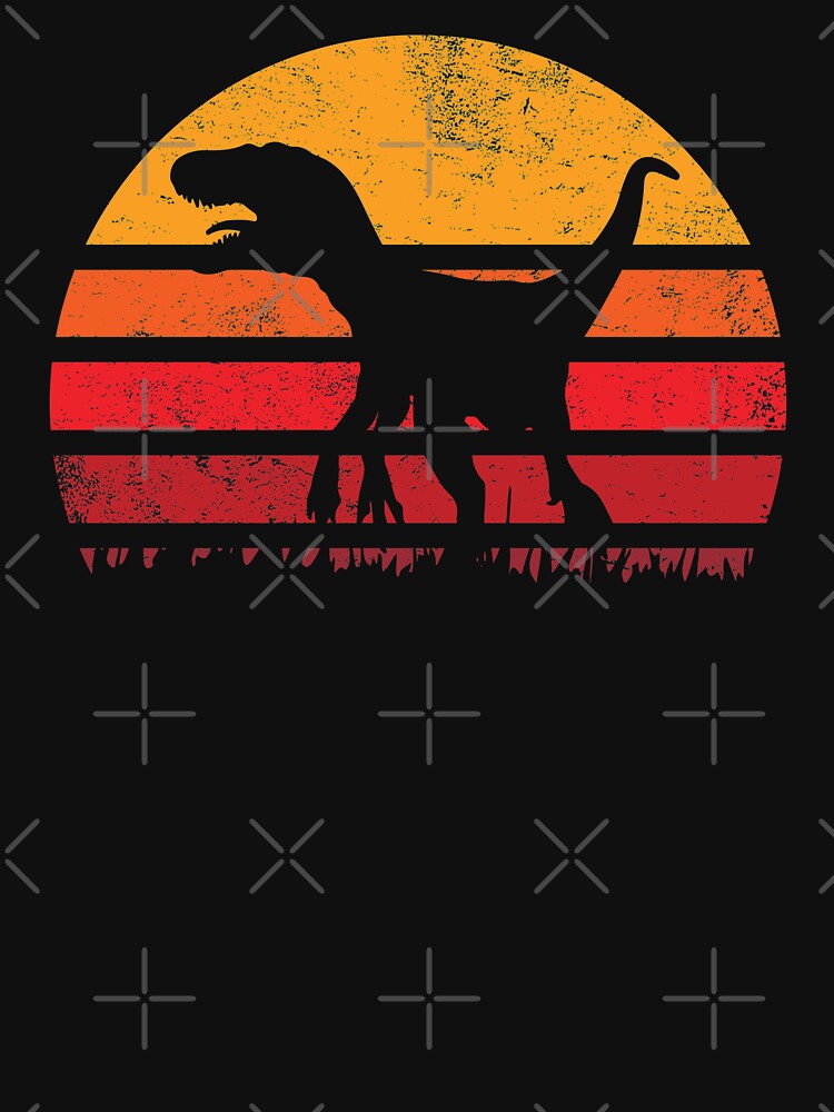 Velociraptor Vintage Retro Sunset Dinosaur Silhouette by mBshirts