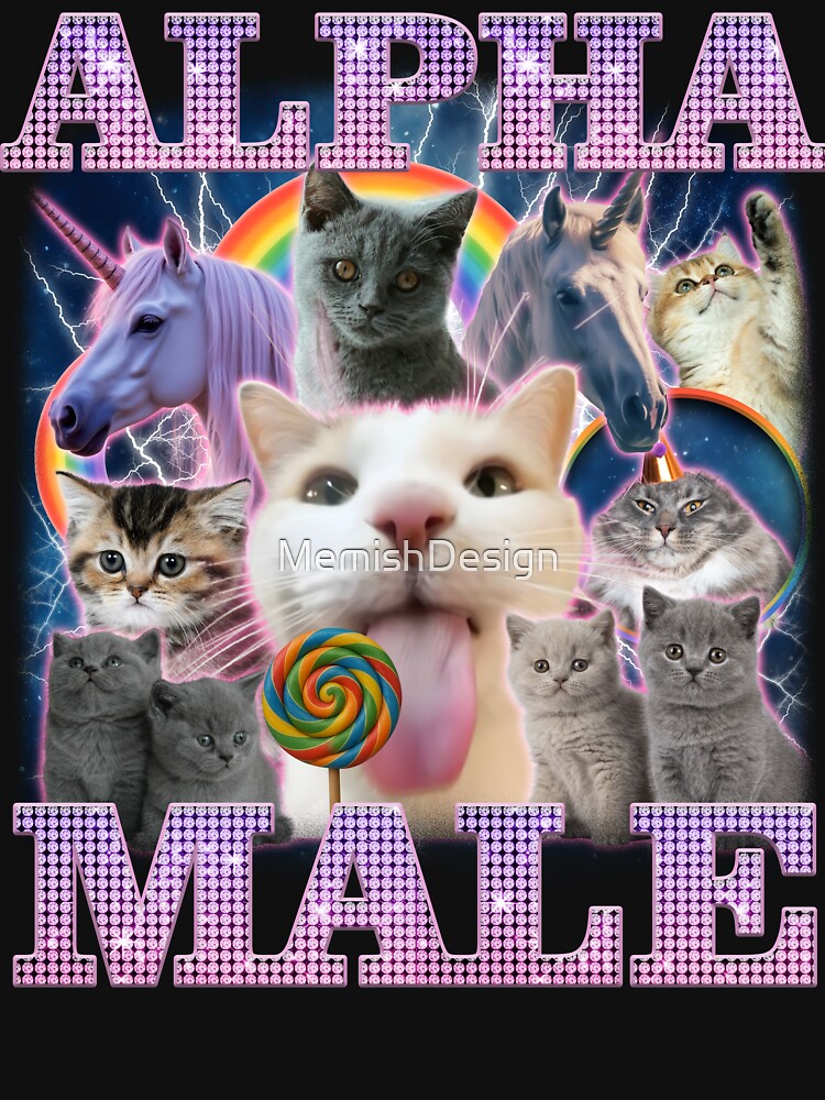 Alpha Male Funny Cat by MemishDesign