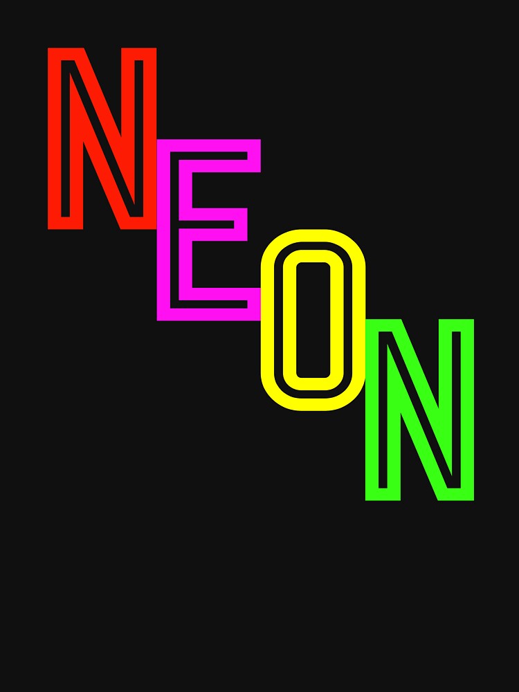 Neon Colors Text by Jeallan Designs