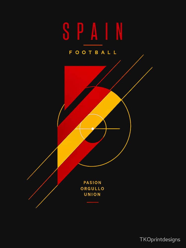 Spain Football Ultra Modern Color Punch Minimal Soccer Design by TKOprintdesigns