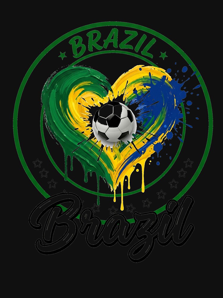 Brazil Brazil Football Soccer Fan Brazilian Patriot Heart by SofenArt