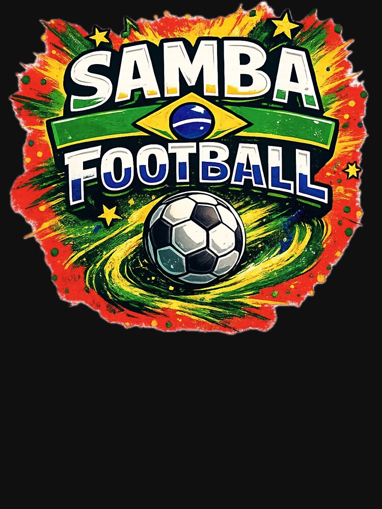 Vibrant Samba Football Brazil Sports Art by TEE--CLOSET