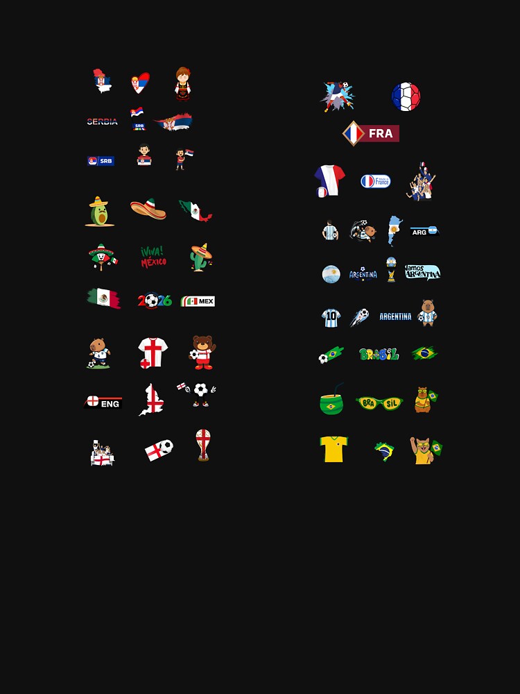 International Football Team Sticker Set by KAWAII STUDIO NB