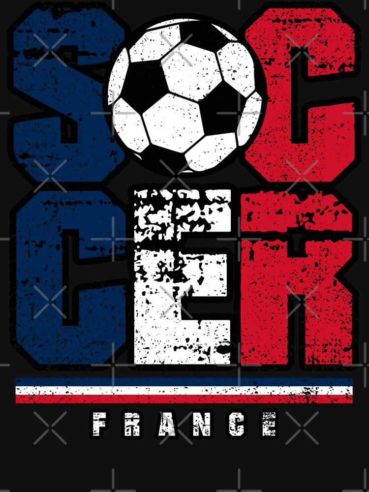 SOCCER TEAMS BIG TEXT SOCCER - FRANCE - Fans and Teams for Men and Women T-shirt by wallsandpatts