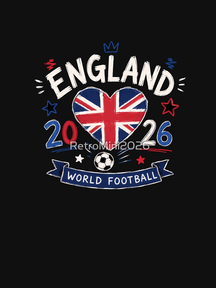 England 2026 World Football English Supporter Fan by RetroMini2026