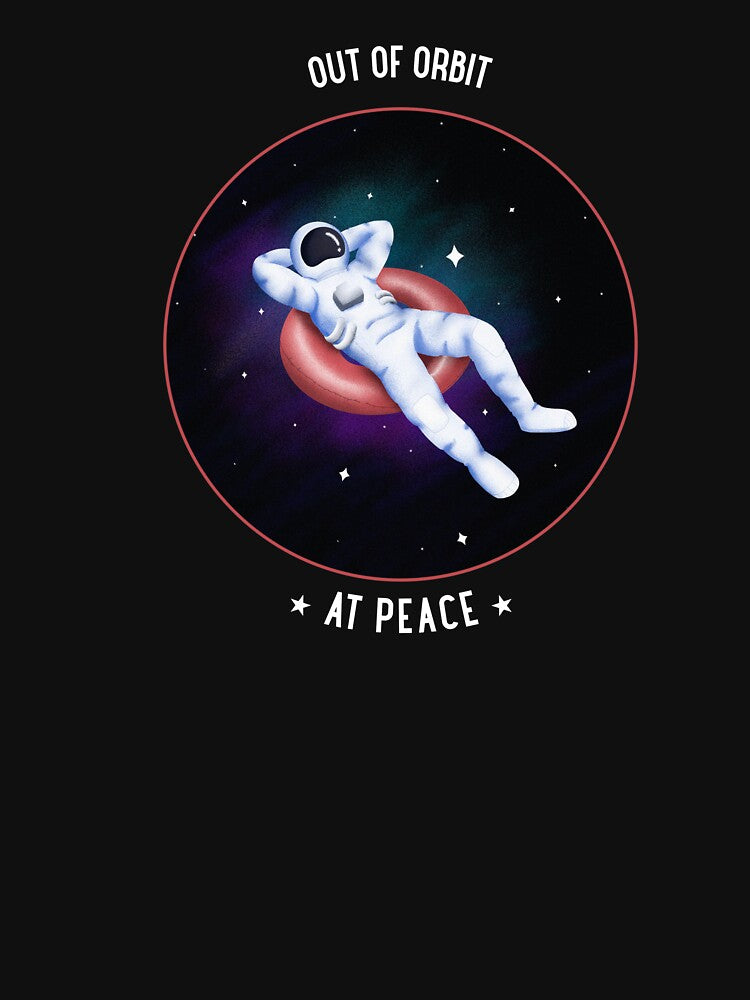 Floating Astronaut Finding Peace T-shirt by DesignbyAACreations