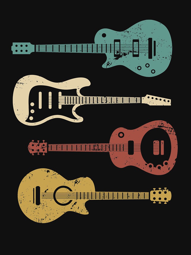 Retro guitar by bestshirtdesign