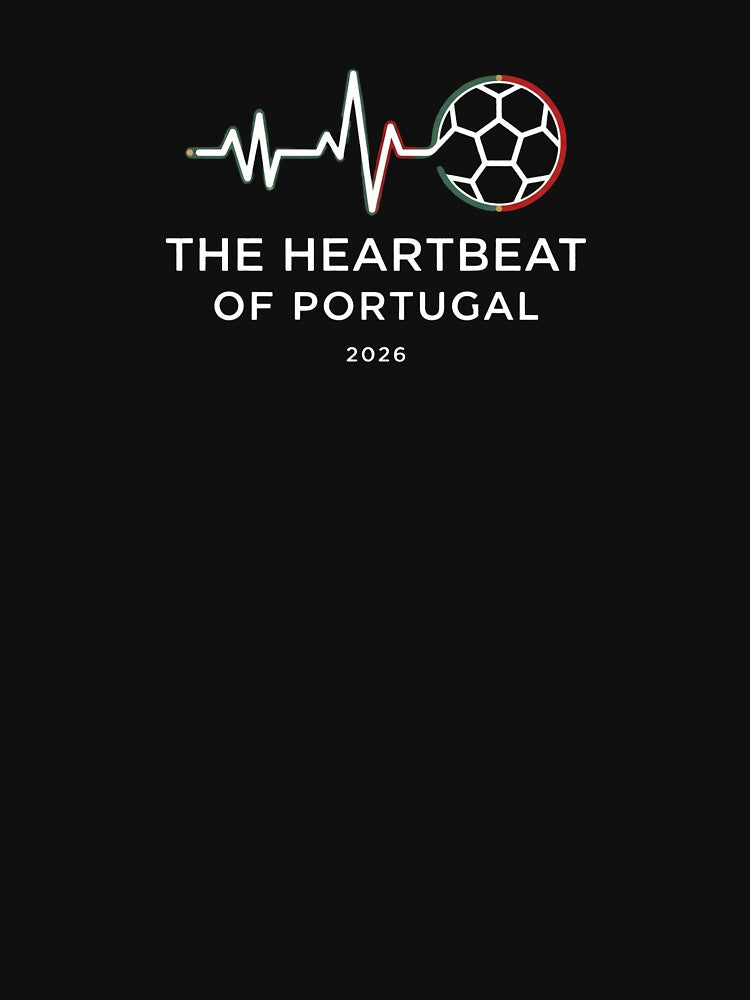 Portugal Football Heartbeat Shirt – The Heartbeat of Portugal 2026 Soccer Fan Design by rebuZZ-Apparels-The Minimalistic Buzz