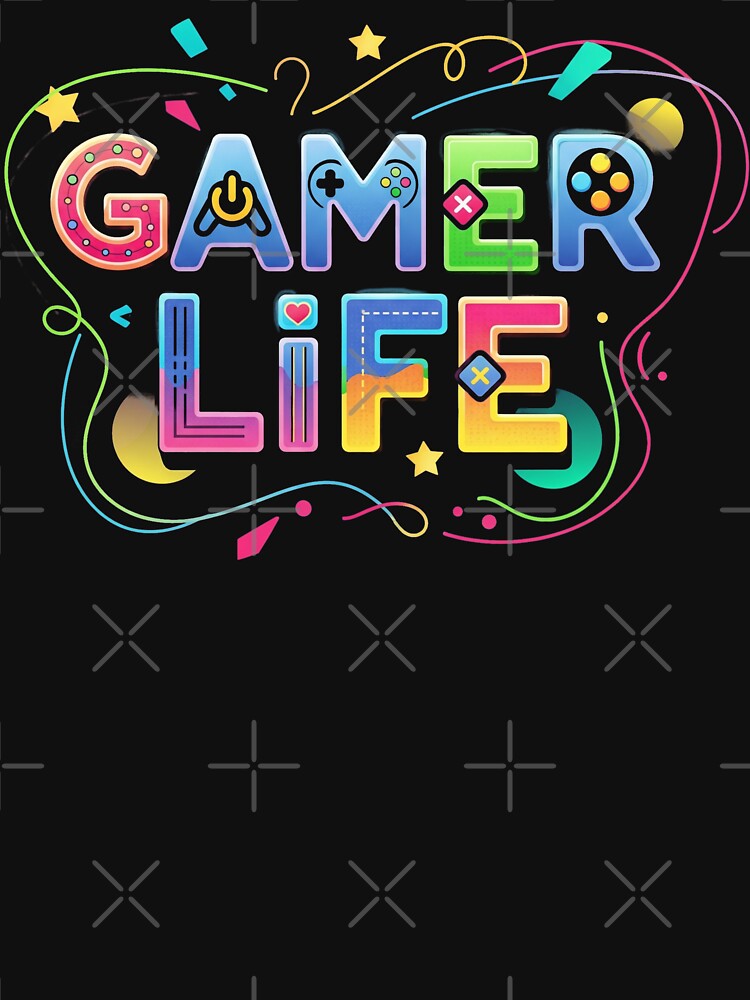 Colorful Gamer Life Graphic Design by Cloud-Riders
