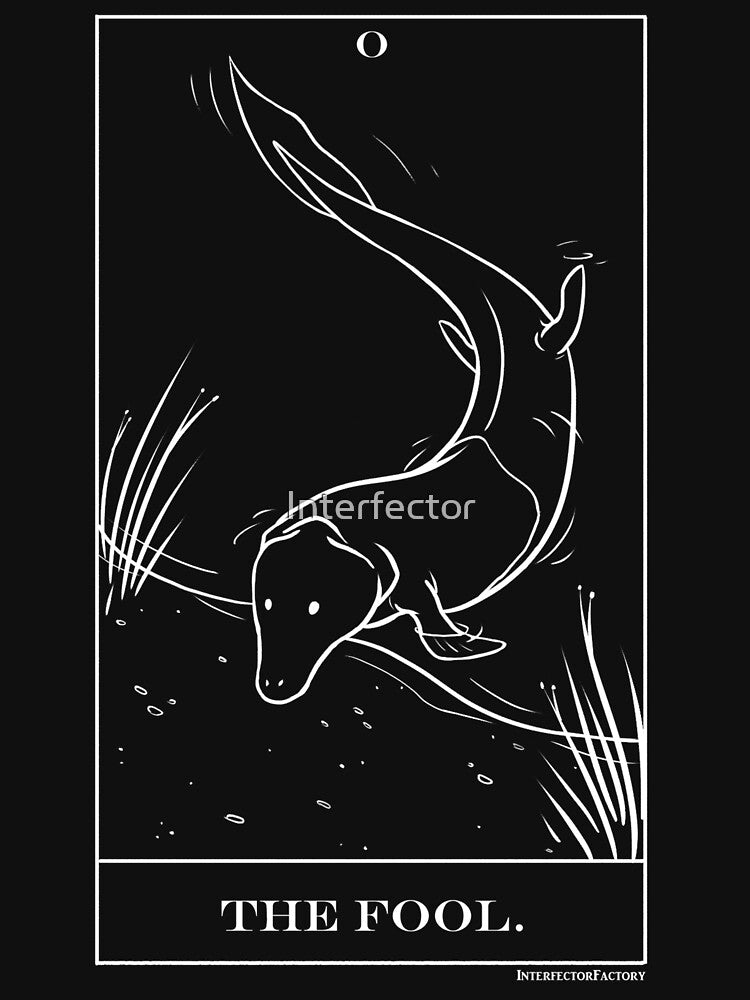 The Fool dinosaur Tiktaalik tarot by InterfectorFactory
