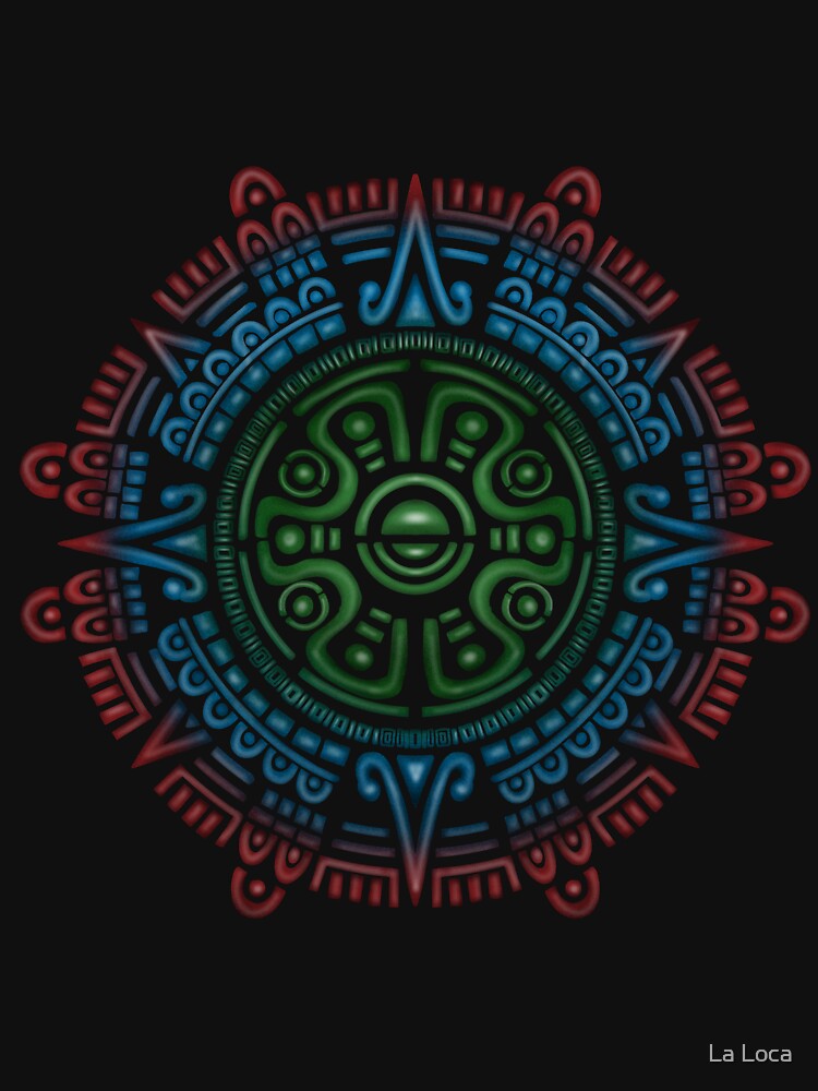 Aztec sun symbol by La Loca