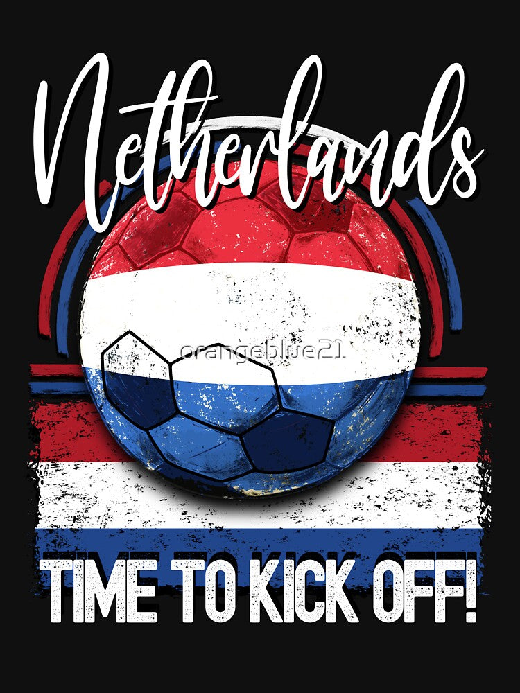 Netherlands Football Time to Kick Off, Vintage Soccer by orangeblue21