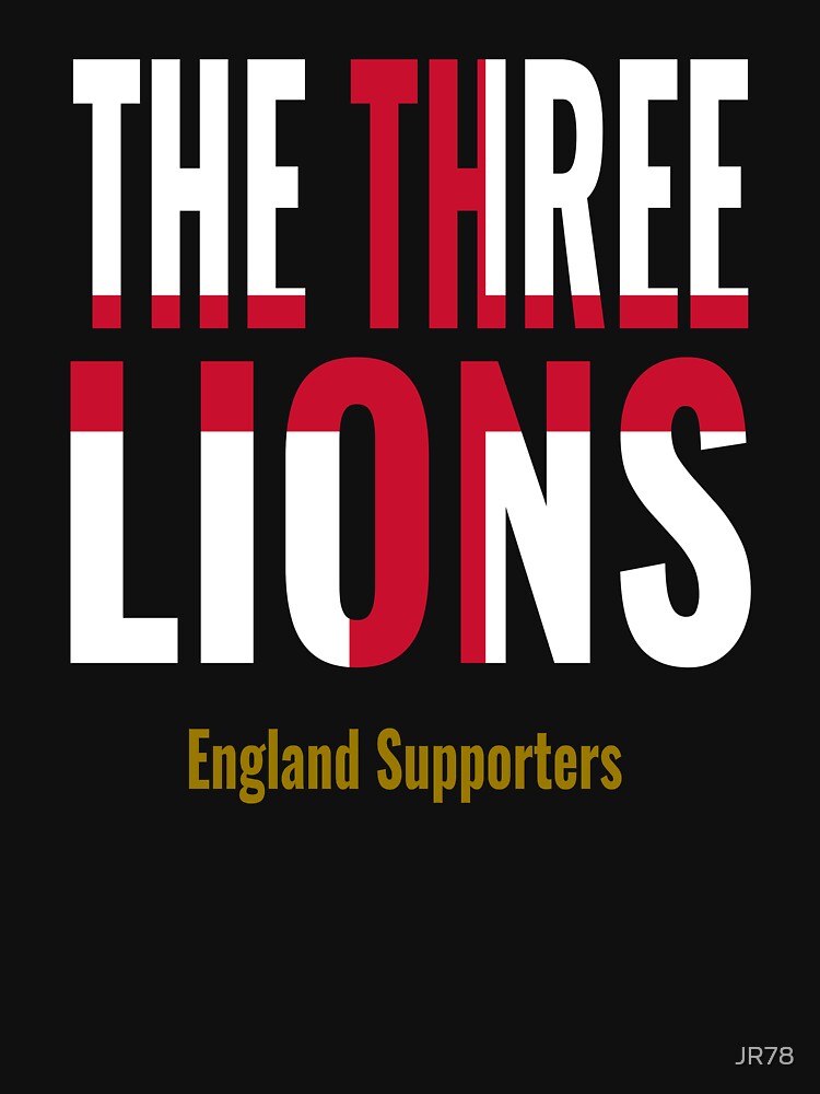 The Three Lions - England Supporters Football Casual Design by JR78