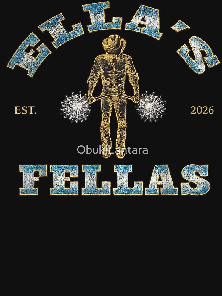 Ella's Fellas Est 2026 Western Cowboy Aesthetic Sparkle Punch Monkey Style Design by ObukiLantara