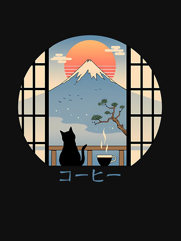 Coffee Cat In Mt. Fuji by NakishaHailstoc