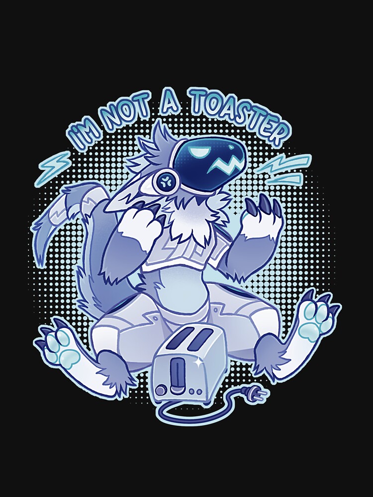 Blue Grumpy Protogen  Im not a toaster by BrannonErnser