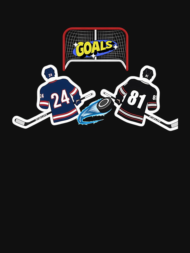 Hockey Goals Ice Hockey Players Scoring Goal by Ryan Robertson