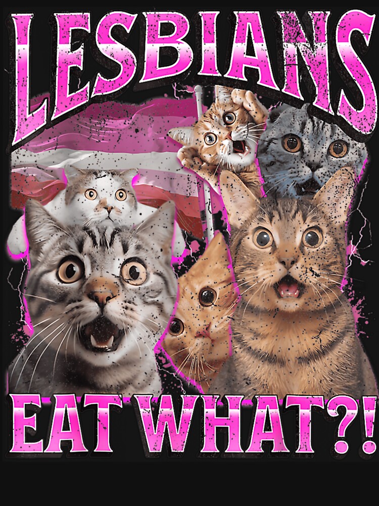 Lesbians Eat What Funny Cat Gay Pride Lgbtq Pun by ShalandrJones7