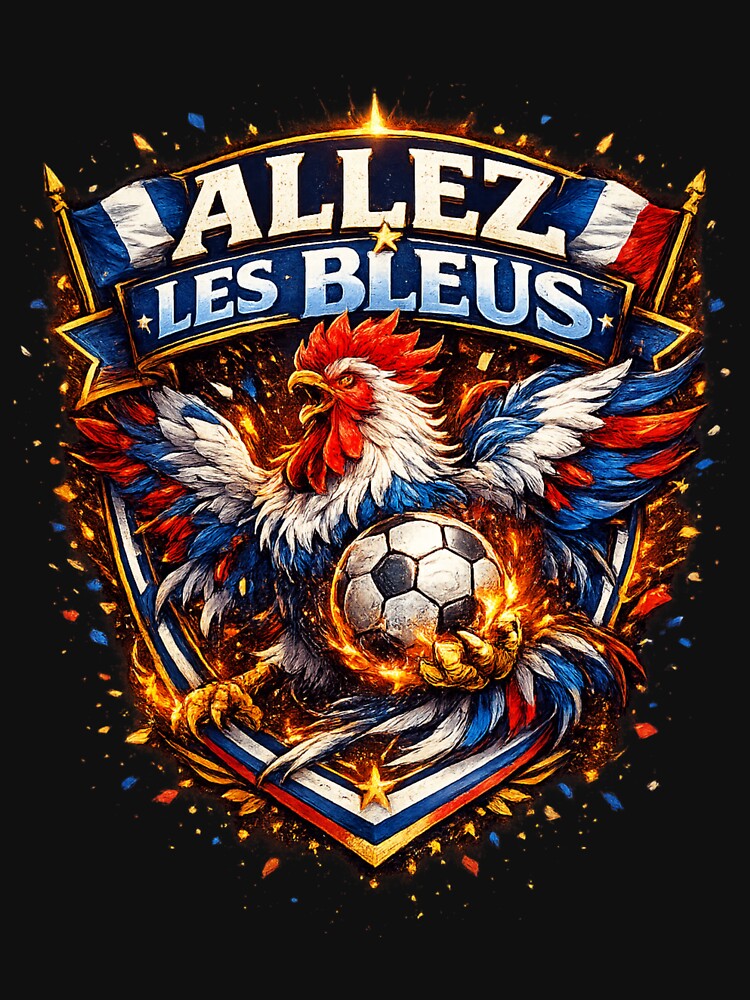 Allez Les Bleus France Football Rooster Fan Graphic by PunchDrop