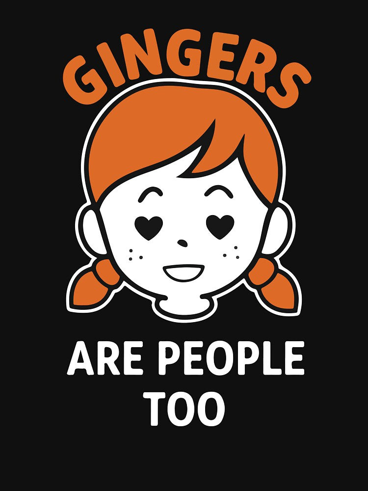Gingers Are People Too Funny Redhead Humor Retro by kiralynstration