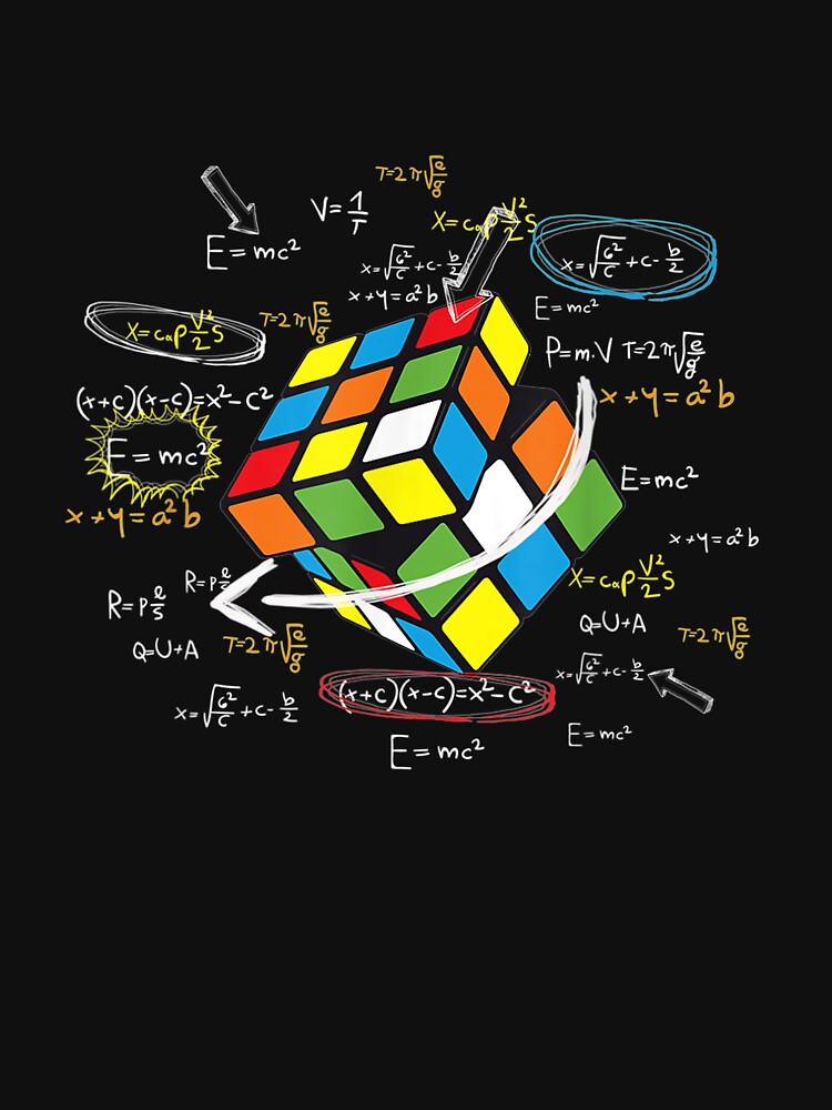 Cool Math Rubik Rubix Rubics Player Cube Math Lovers T-Shirt by Lukifo-Driven