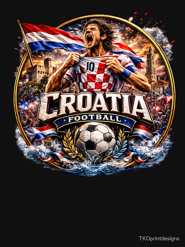 Croatia Football Badge Logo – Hardcore Soccer Fan Crest by TKOprintdesigns