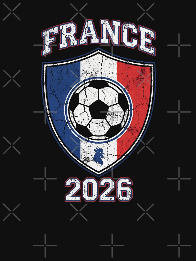 France Football 2026 Vintage Soccer Crest | Retro French Soccer by Imaginationbeyond