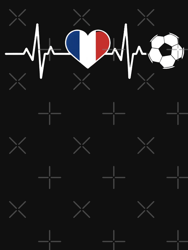 France Football Heartbeat | Les Bleus Soccer Fan by dudelinart