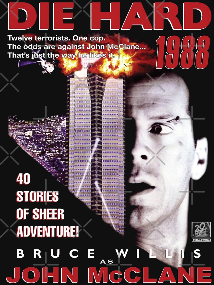 Die Hard Retro Movie Montage by fusedtees