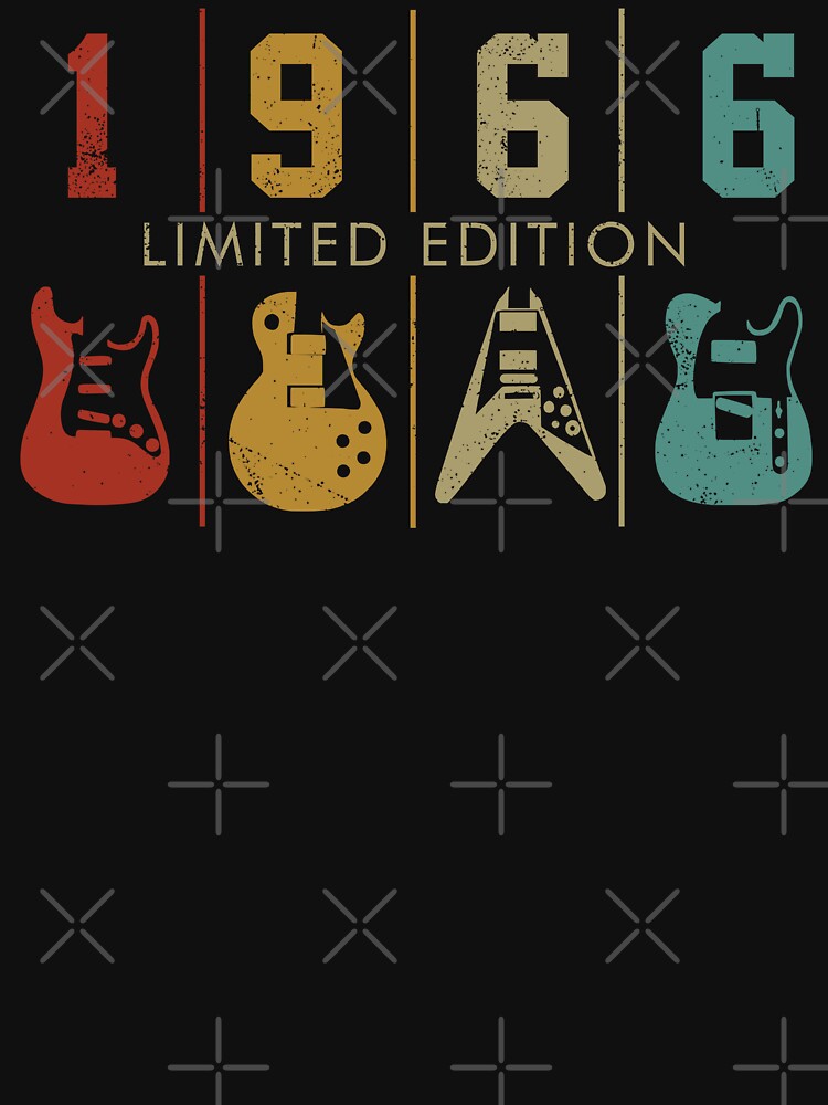 Born in 1966 – 60s Limited Edition Retro Guitar Tee by BassRooted