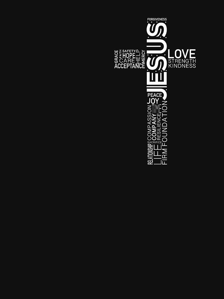 White on Black Christian Cross Design by Seek-salvation
